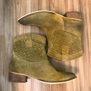 Olive Green Booties
